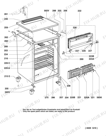 Взрыв-схема холодильника Electrolux S105GE - Схема узла Housing 001
